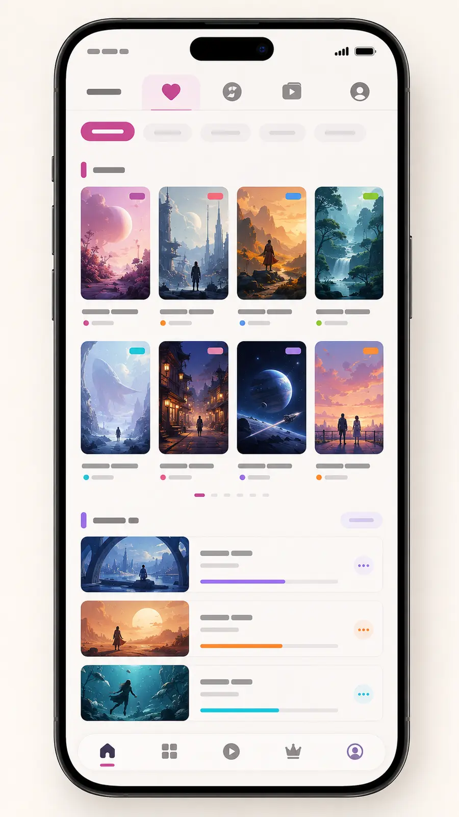 APP 播放与历史界面